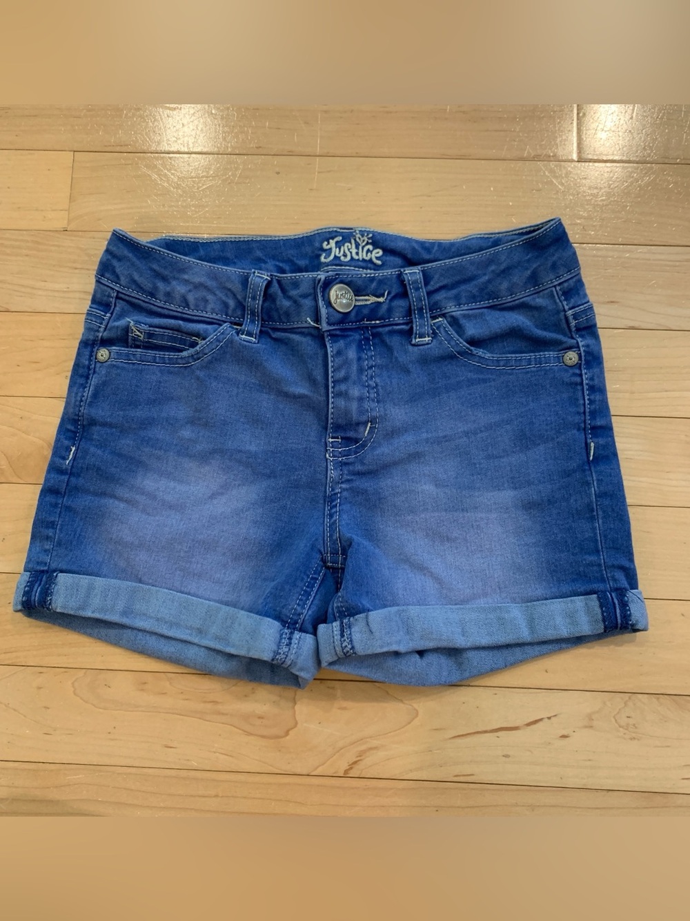Justice Youth Girls Size 12 Slim (12S) Denim Jean Shorts